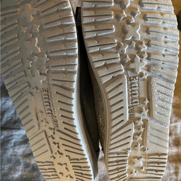 Hey Dude Shoes Heydudes Sz 8 Nwt Grey Sparkly Silver Poshmark